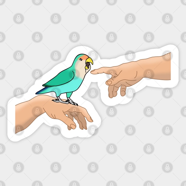 Michelangelo Dutch Blue Lovebird Sticker by FandomizedRose